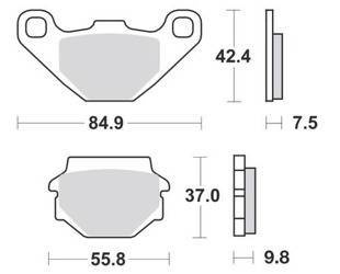 KLOCKI HAMULCOWE SBS 135 CT