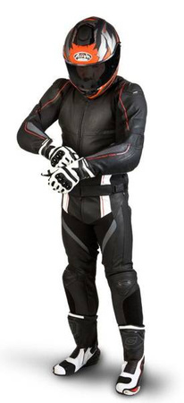 KURTKA SKÓRZANA OZONE VOLT BLACK/WHITE