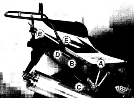 Suzuki GSX-R 600/750 (2004-2005) topcase carrier