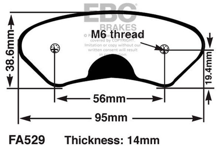 EBC Klocki kartingowe FA529 (1 kpl. na tarczę)