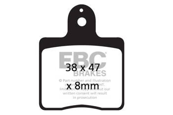 EBC Klocki kartingowe FA539 (1 kpl. na tarczę)