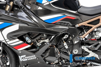 Osłona ramy lewa - duża, do BMW M 1000 RR Racing (2021-2022), kolor czarny ILMBERGER CG.RAL.009.S119S
