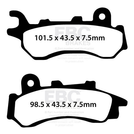 EBC Klocki hamulcowe SFA723 skuterowe (kpl. na 1 tarcze)