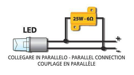 45506 Opornik w szczelnej obudowie, 12V, 6OHM - 25W