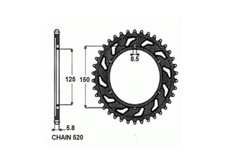 SUNSTAR zębatka tylna 1-3547-50