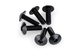 Anodyzowane śrubki PUIG do szyb i owiewek (M6x20, 6 szt.) Czarny (N) 21764N