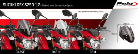 Owiewka PUIG do Suzuki GSX-S750 2017-2021 (Sport)