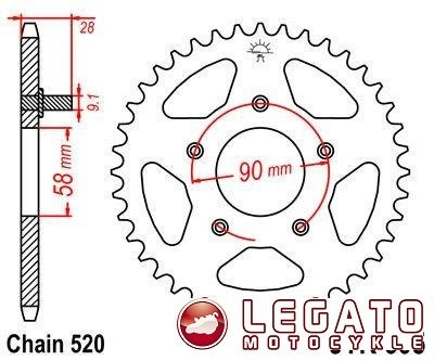 ZĘBATKA NAPĘDOWA JT TYŁ
