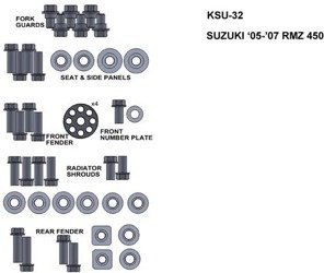 ZESTAW ŚRUB KEITI DO SUZUKI 05-07 RMZ 450