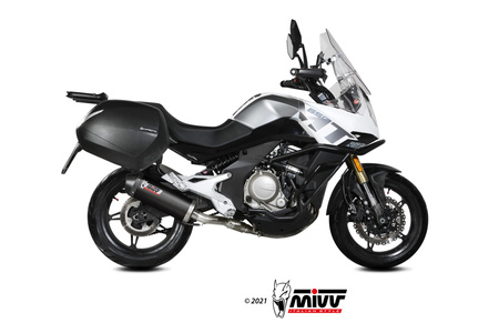 Mivv Tłumik końcowy OVAL BLACK STAINLESS STEEL WITH CARBON CAP CF MOTO 650MT 2021-2025