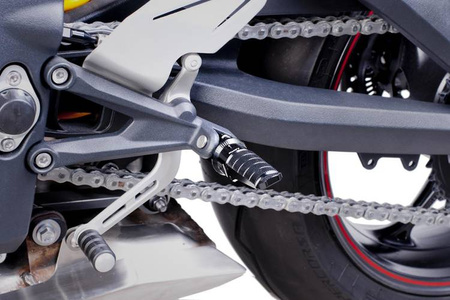 Podnóżki PUIG Racing (wymagają adapterów) Czarny (N) 6301N