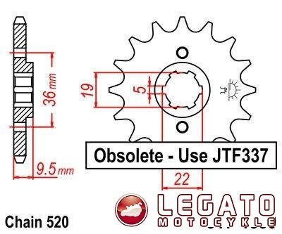 ZĘBATKA NAPĘDOWA JT PRZÓD