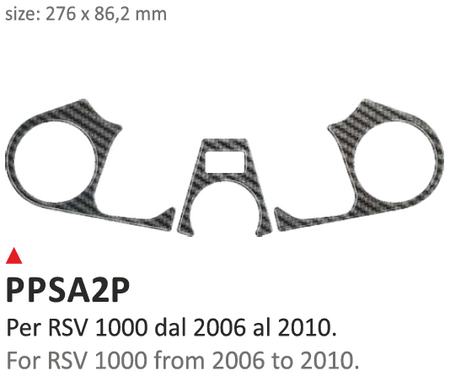 ONEDESIGN Naklejka na półkę kierownicy Aprilia RSV1000 from 2006 till 2010