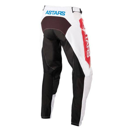 SPODNIE ALPINESTARS RACER SQUAD WHITE/RED/TURQUOISE