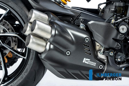 Osłona tłumika wydechu do motocykla Ducati Diavel V4 od 2023 - matowa ILMBERGER AHS.106.DI23M.K