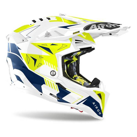 KASK AIROH AVIATOR 3 SPIN YELLOW/BLUE GLOSS