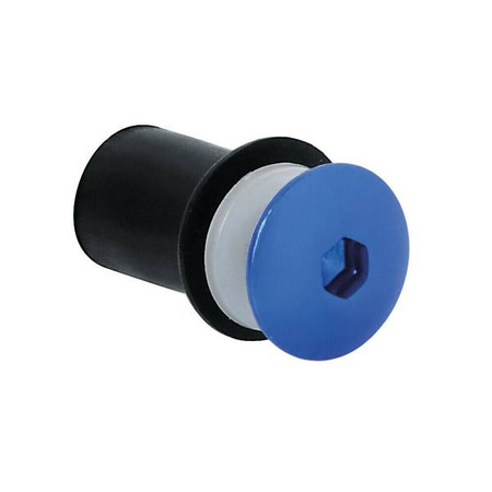 91654 Śrubki M5 do owiewek i szyb motocyklowych, gumowe nakrętki samoblokujące ze śrubkami i podkładkami – 10 sztuk – kolor niebieski