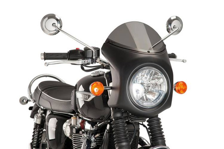 Owiewka PUIG Retrofairing do Triumph Bonneville T100/T120/T200 16-18 (czarna) Mocno przyciemniany (F) 9176F