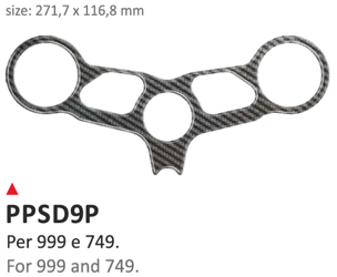 ONEDESIGN Naklejka na półkę kierownicy Ducati 999 e 749