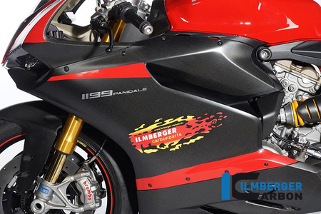 Panel boczny owiewki lewy - carbon Ducati Panigale 1199 (12-14) / 1299 Panigale ILMBERGER VEL.003.D1199.K