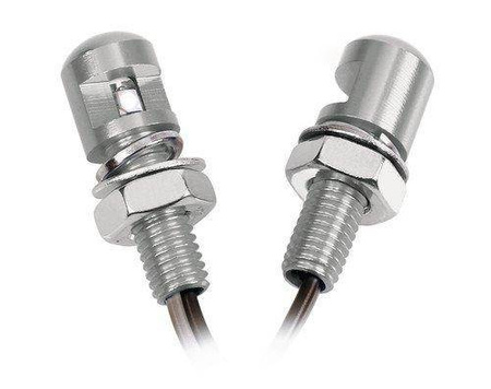 90175 Śruby led, niebieskie światło, 2 szt - aluminium 