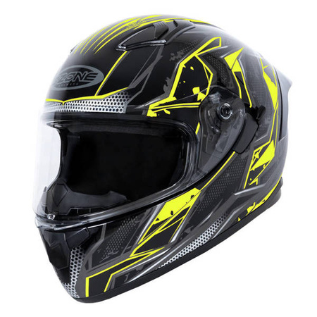 Kask Motocyklowy Ozone Integralny Sprint Black/Grey/Fluo Yellow