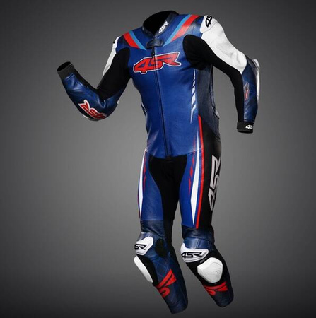 KOMBINEZON SKÓRZANY JEDNOCZĘŚCIOWY 4SR RACING BLUE AR