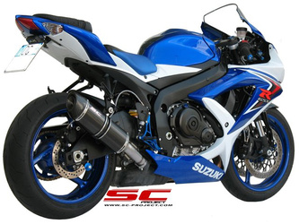 SC Project Tłumik Końcowy Oval Carbon Suzuki GSX-R 600/750 2008-2010