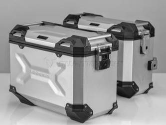 KOMPLETNY ZESTAW KUFRÓW BOCZNYCH TRAX ADV I STELAŻY SILVER 37/45 L BMW F 800/700/650 GS (08-)