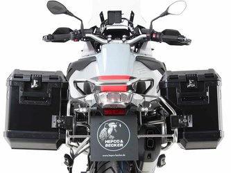 Sidecarrier Cutout stainless steel incl. Xplorer sideboxes black for BMW R1250GS Adventure (2019-2024)