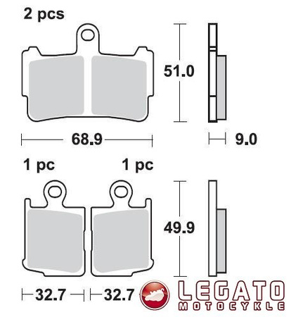 KLOCKI HAMULCOWE SBS 869 HS
