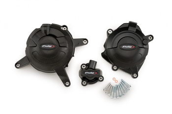 Pokrywy dekli silnika PUIG do Yamaha YZF-R125 2016-2019 / R3 2016-2024 Czarny (N) 21258N
