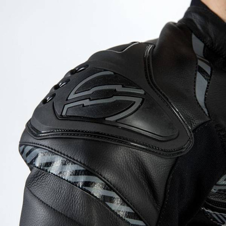 KURTKA SKÓRZANA OZONE RS600 BLACK/GREY