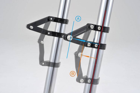 Zestaw wsporników lampy Ø35mm  regulowane 