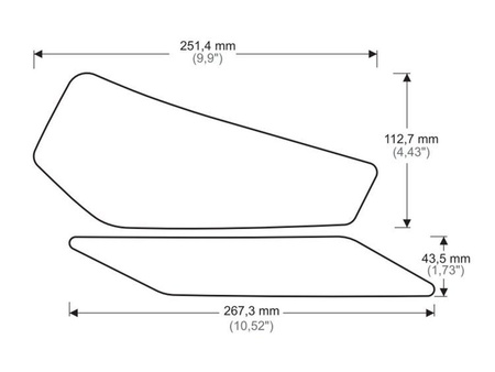 TANKPADY BOCZNE PUIG DO KAWASAKI NINJA 400 2018-2024