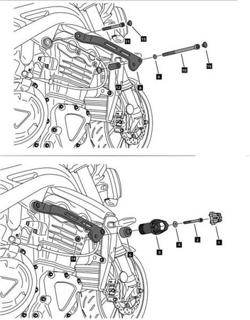 Crash pady PUIG do Triumph Speed Triple 1200RS 2021-2025 Czarny (N) 21131N