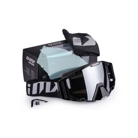 GOGLE IMX SAND BLACK - SZYBA SILVER IRIDIUM + CLEAR (2 SZYBY W ZESTAWIE)