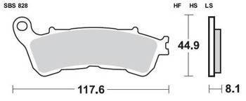 KLOCKI HAMULCOWE SBS 828 HS