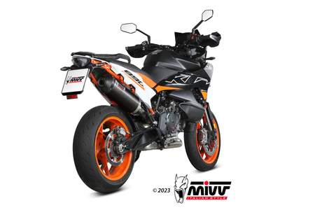 Mivv Tłumik końcowy OVAL BLACK STAINLESS STEEL WITH CARBON CAP KTM 890 SMT 2023-2024