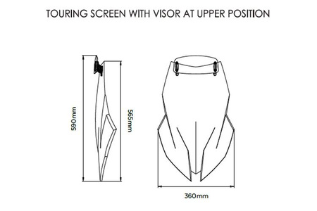 Szyba turystyczna PUIG do BMW S1000XR 2020-2025 (z deflektorem) Lekko przyciemniany (H) 20456H
