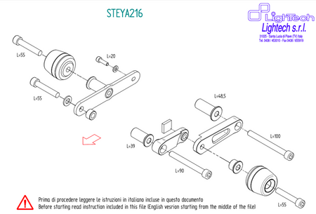 Crash-Pady LighTech YAMAHA R6 2017-2020