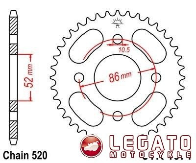 ZĘBATKA NAPĘDOWA JT TYŁ (520)