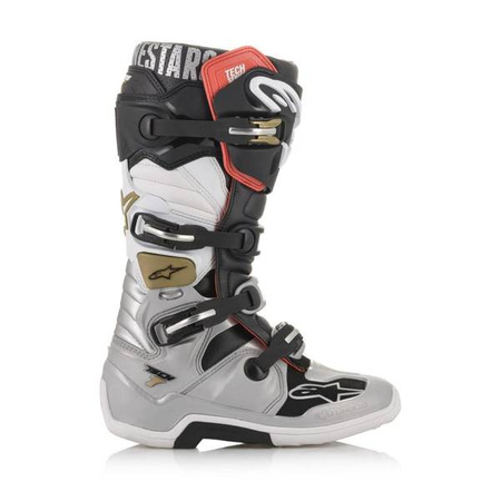 BUTY ALPINESTARS TECH 7 BLACK/SILVER WHITE/GOLD