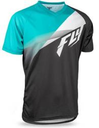 Koszulka rowerowa FLY SUPER D kolor biały/czarny/niebieski