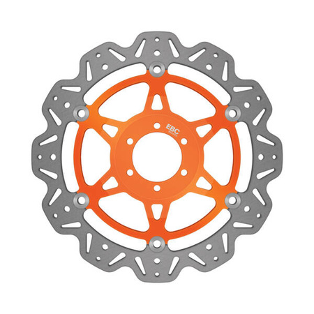 EBC Tarcza hamulcowa motocyklowa VR614ORG VEE, pomarańczowa