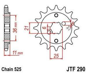 ZĘBATKA NAPĘDOWA JT PRZÓD (525)