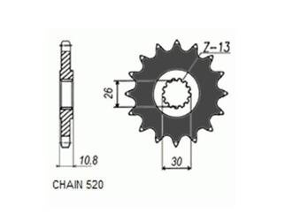 SUNSTAR ZĘBATKA NAPĘDOWA PRZEDNIA 395-17