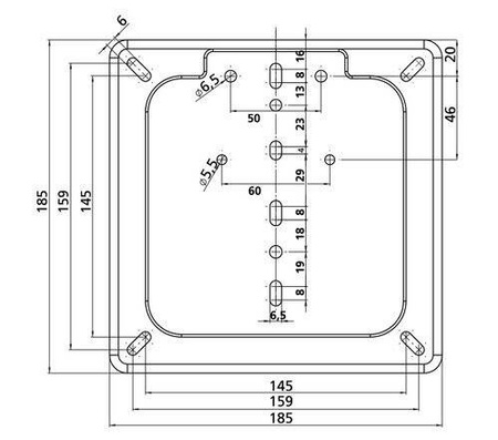 90147 Uniwersalna ramka pod tablicę rejestracyjną na motocykl, chromowana.