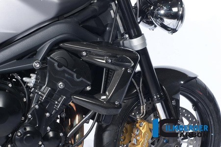 Osłona chłodnicy prawa - carbon Triumph Street Triple 675 ILMBERGER WKR.010.TRSTR.K