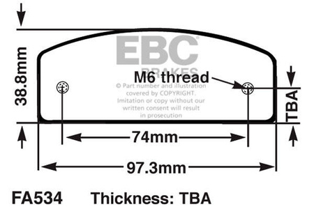 EBC Klocki kartingowe FA534 (1 kpl. na tarczę)